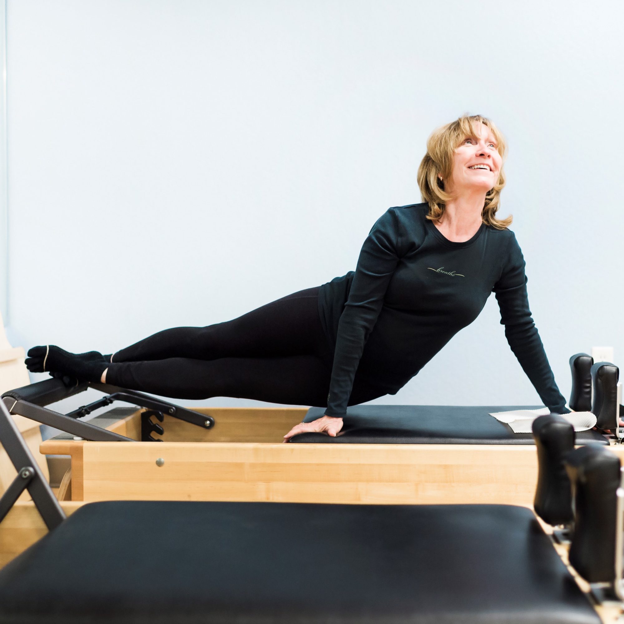Women on a pilates reformer at the JCC Los Gatos.
